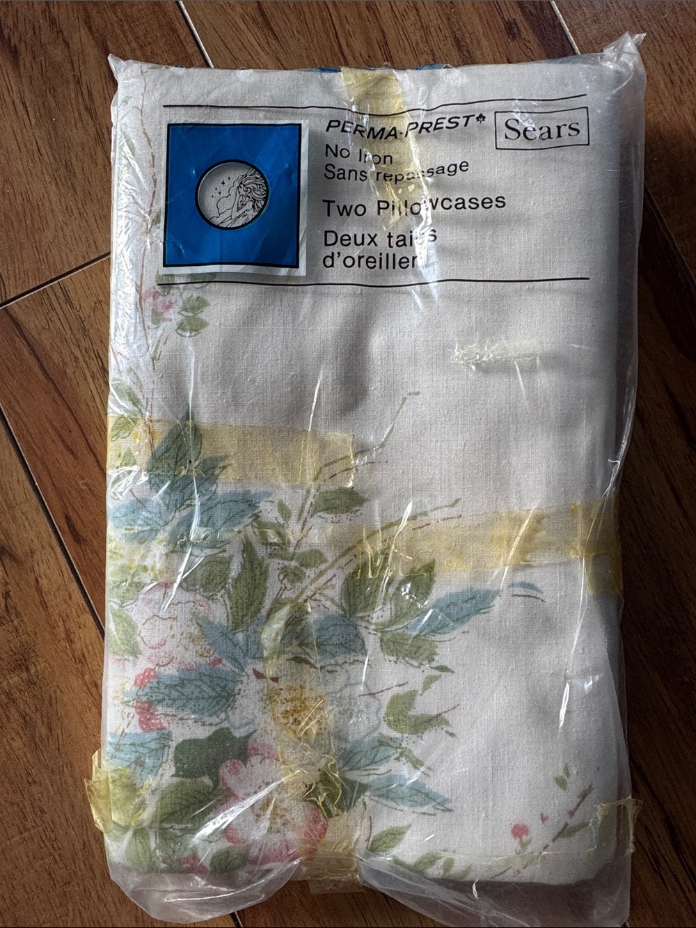 Vintage Sears Pillowcases Two Floral